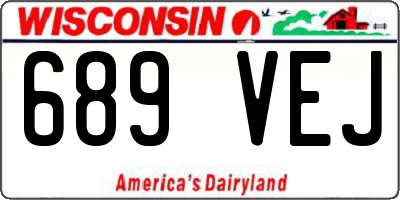 WI license plate 689VEJ