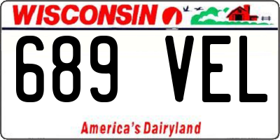 WI license plate 689VEL