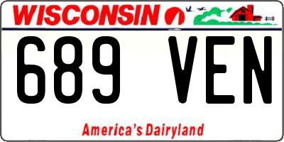 WI license plate 689VEN