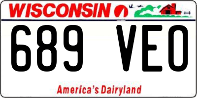 WI license plate 689VEO