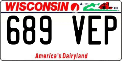 WI license plate 689VEP