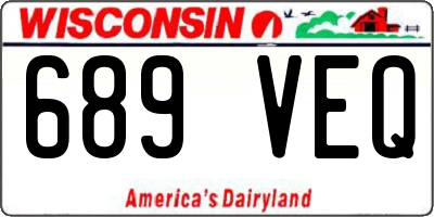 WI license plate 689VEQ