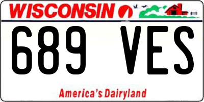 WI license plate 689VES