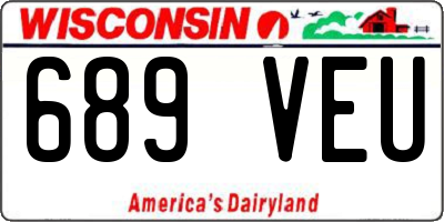 WI license plate 689VEU
