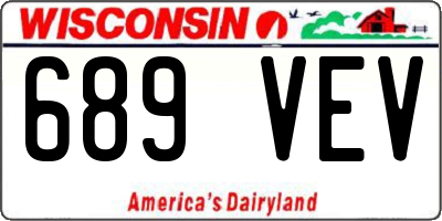 WI license plate 689VEV