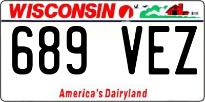 WI license plate 689VEZ
