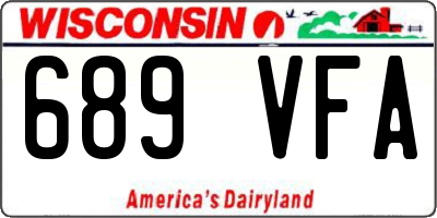 WI license plate 689VFA