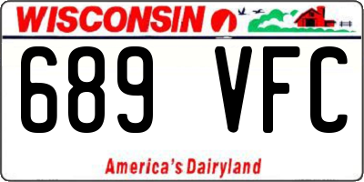 WI license plate 689VFC