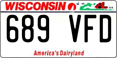 WI license plate 689VFD