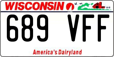 WI license plate 689VFF