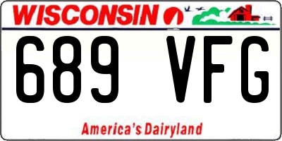 WI license plate 689VFG