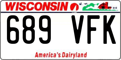 WI license plate 689VFK