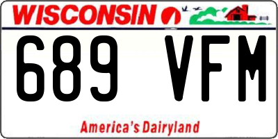 WI license plate 689VFM