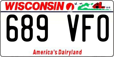 WI license plate 689VFO