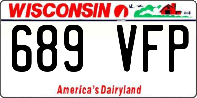 WI license plate 689VFP