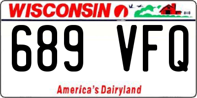 WI license plate 689VFQ