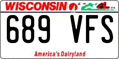 WI license plate 689VFS