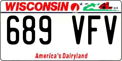 WI license plate 689VFV