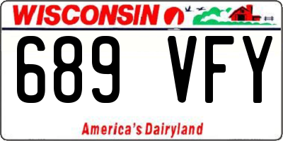 WI license plate 689VFY