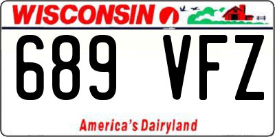 WI license plate 689VFZ
