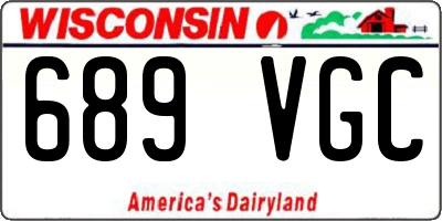 WI license plate 689VGC