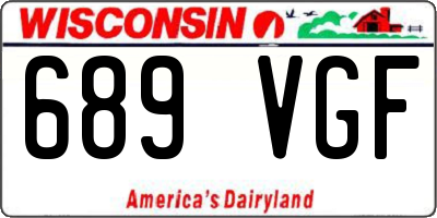 WI license plate 689VGF