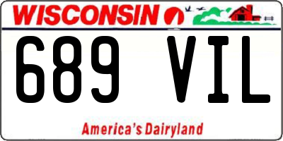 WI license plate 689VIL