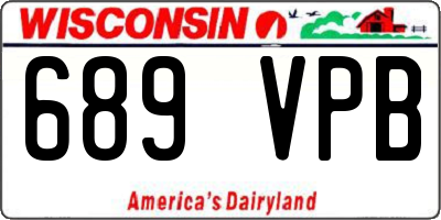 WI license plate 689VPB