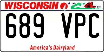 WI license plate 689VPC