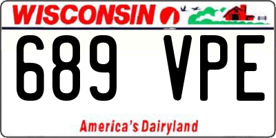 WI license plate 689VPE