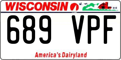 WI license plate 689VPF