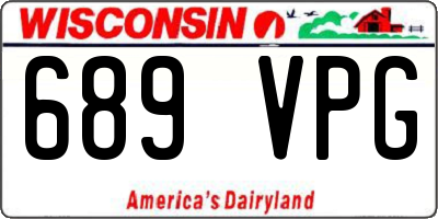 WI license plate 689VPG