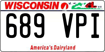 WI license plate 689VPI