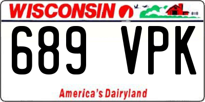 WI license plate 689VPK