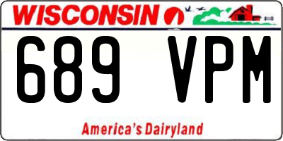WI license plate 689VPM