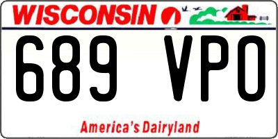 WI license plate 689VPO