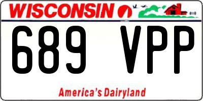 WI license plate 689VPP