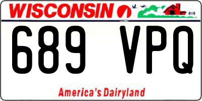 WI license plate 689VPQ