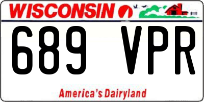 WI license plate 689VPR