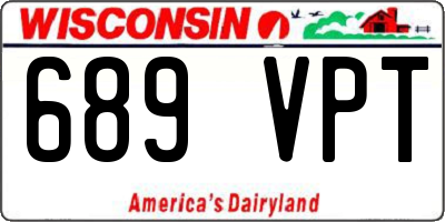 WI license plate 689VPT