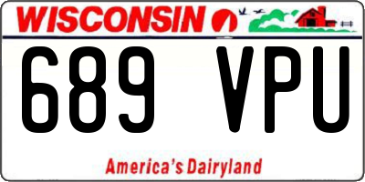 WI license plate 689VPU