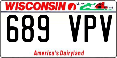 WI license plate 689VPV