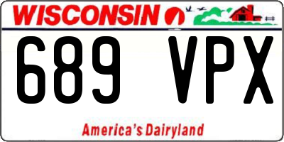 WI license plate 689VPX