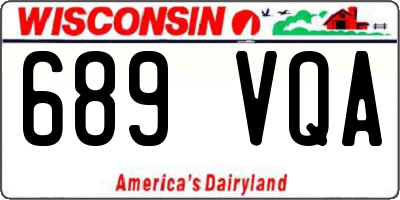 WI license plate 689VQA
