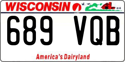 WI license plate 689VQB