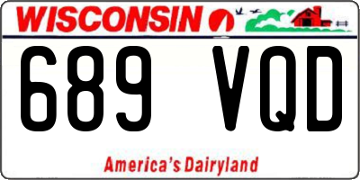 WI license plate 689VQD