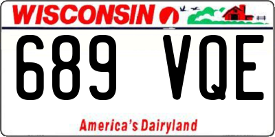 WI license plate 689VQE