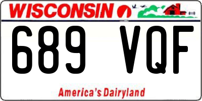 WI license plate 689VQF