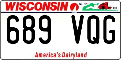 WI license plate 689VQG