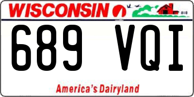 WI license plate 689VQI